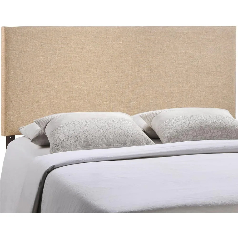 لوح رأس كوين منجد من قماش الكتان في المقهى #5