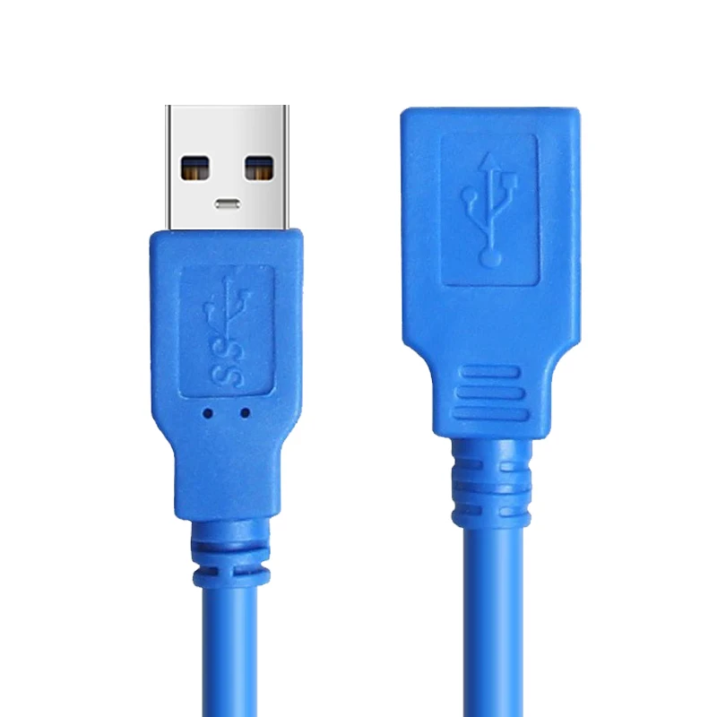 1m / 1.5m/3m USB 3.0 الذكور إلى الإناث تمديد كابل كبل شحن الهاتف المحمول شاحن كابل بيانات كابل التوصيل الأزرق