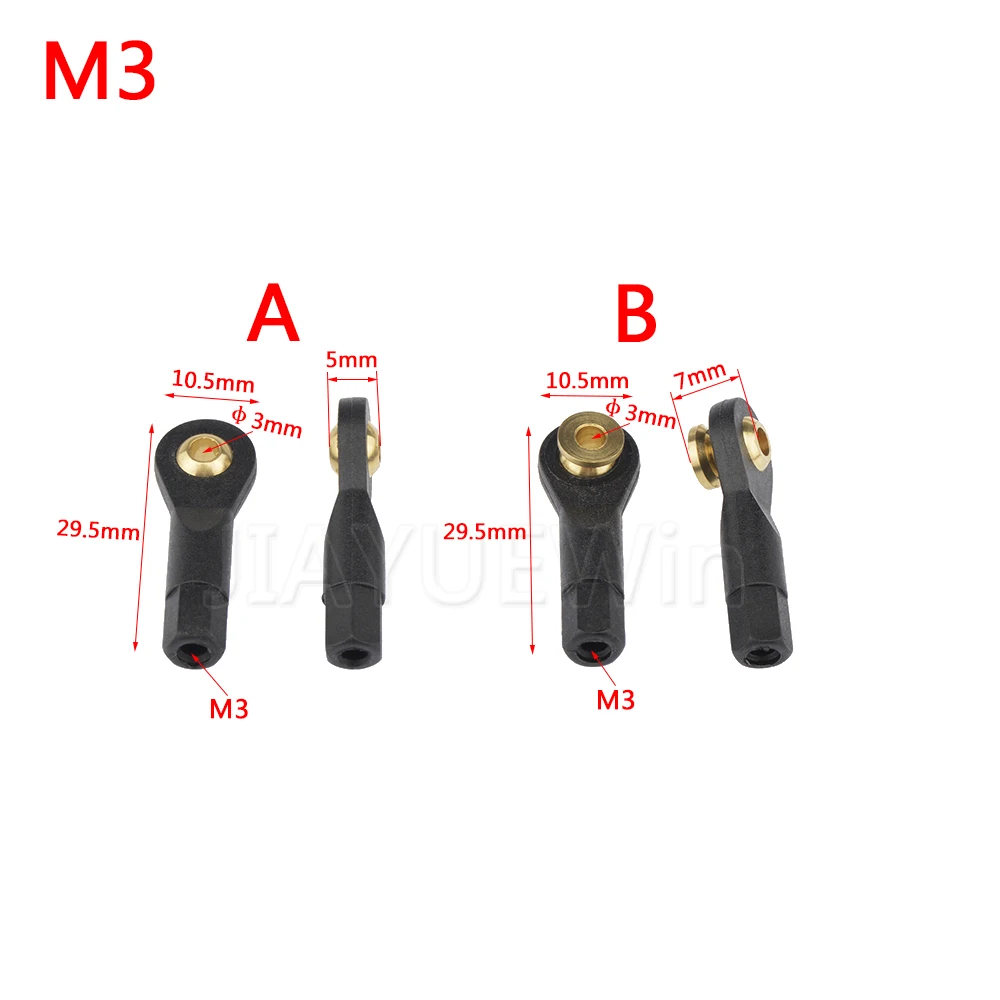 10 Embouts De Biellette M4 Pour RC TRX4 - Rotules En Plastique Et Acier, Accessoires De Direction Pour Voiture 1/10, Pièces Tuning