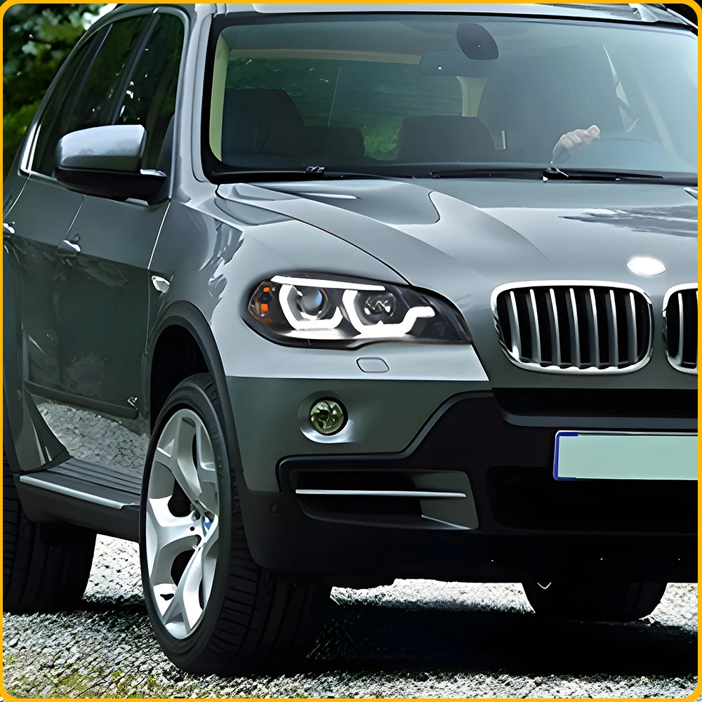 For BMW X5 E70 2007-2013 Auto LED Projector Lens Headlight Assembly Plug And Play Flashing Turn Signal DRL Upgrade Car Mod Parts