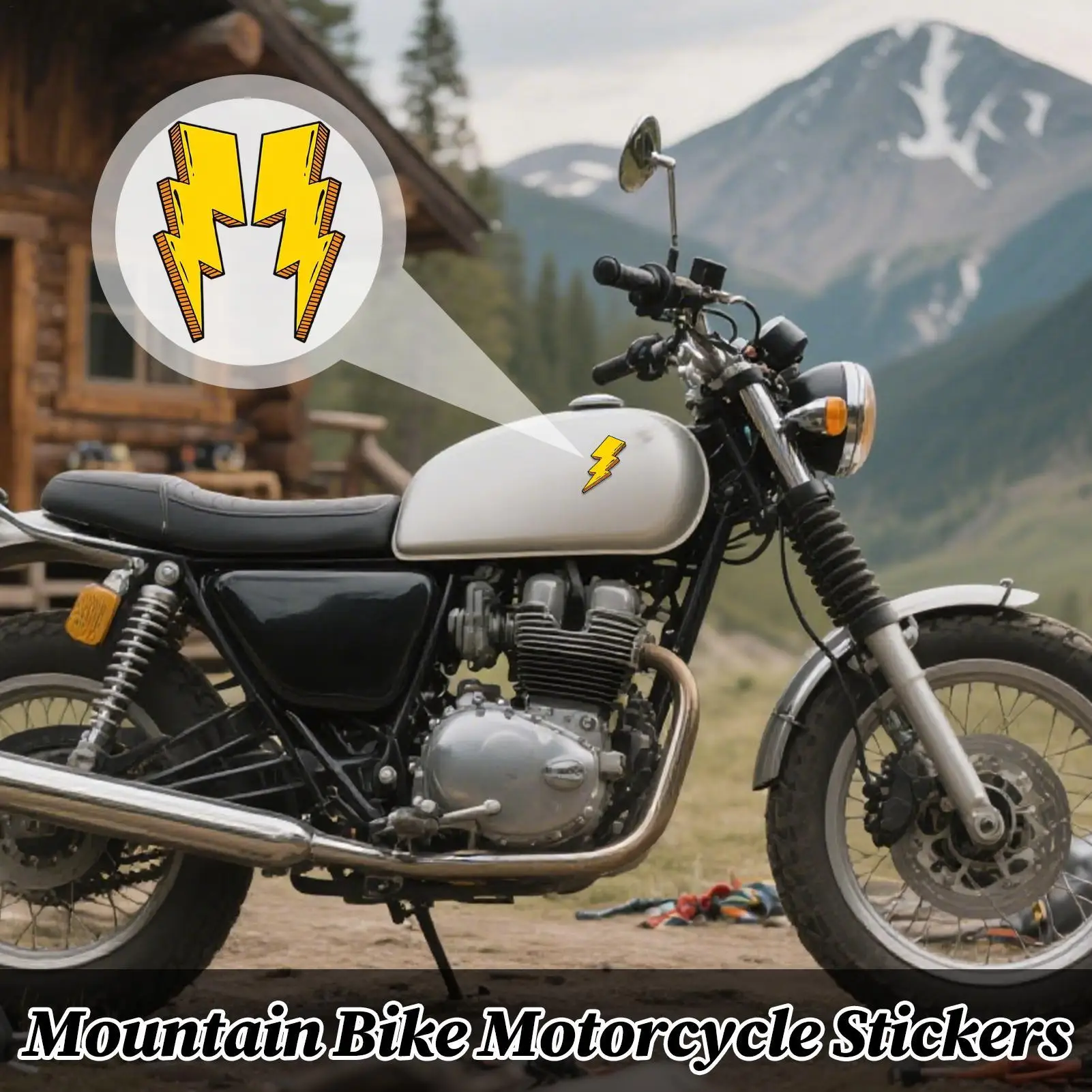 

Cycle Stickers 5-Piece Waterproof Bike Frame Cool Stickers Decorative Cycling Decals For Teens Kids Adults Mountain Road Laptop