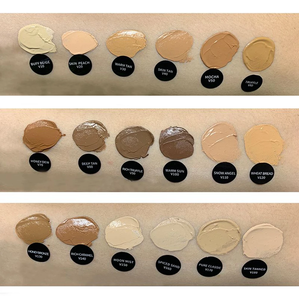 18-color Square Bottle Face Foundation Private Label Full Coverage Smooth Custom Logo Long-lasting Moisturizing Makeup Vegan