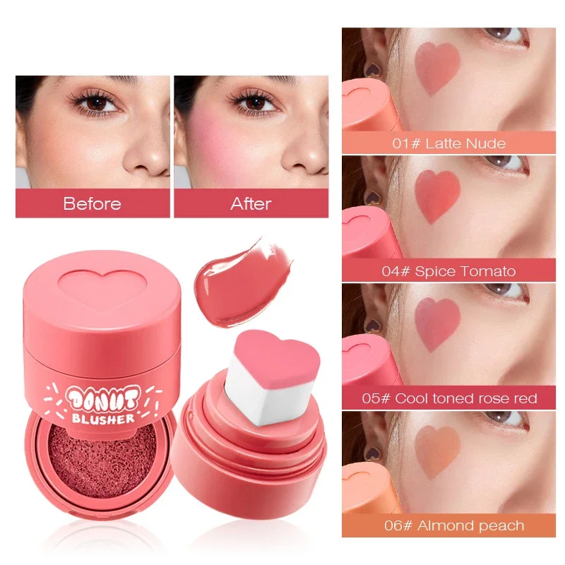 Vloeibare Blush Fluweel Matte Blusher Gezicht Pigment Blijvende Schoonheid Natuurlijke Crème Wangtint Oranje Perzik Blush Make-Up Maquiagem