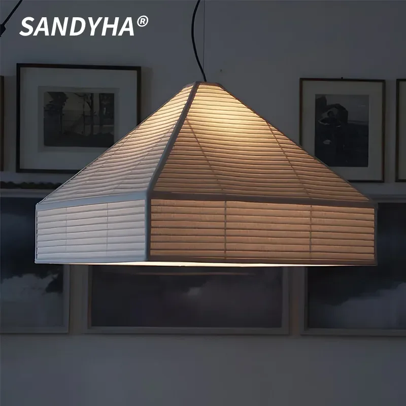 

SANDYHA Nordic Pendant Light Fabric Lampshade Design LED Lamp for Living Room Bedroom Decoration Home Interior Lighting Fixture