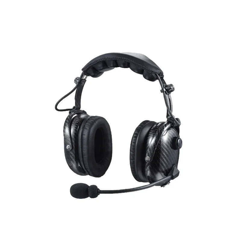 Raytalk Carbon Fiber Aviation Headset / Headphone with Active Noise Canceling for Flight  Training Student