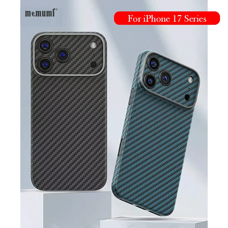 

MEMUMI Case For iPhone 17 Pro Max Kevlar Wireless Charging Back Cover Case for iPhone 17 Pro Max