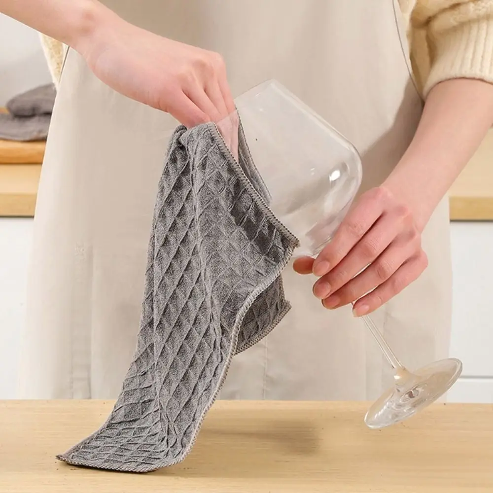 Absorbing Water Coffee Machine Cleaning Towel No Lint High Fiber Waffle Weave Dish Cloths Druable Cleaning Towel Kitchen