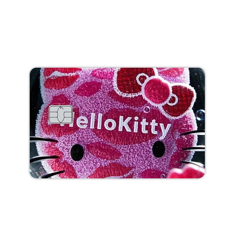 Cartoon Hello Kitty Kuromi My Melody Anime Cute Matte Credit Card Sticker Kawaii Decal Debit Visa Bank Card Film Cover Stickers