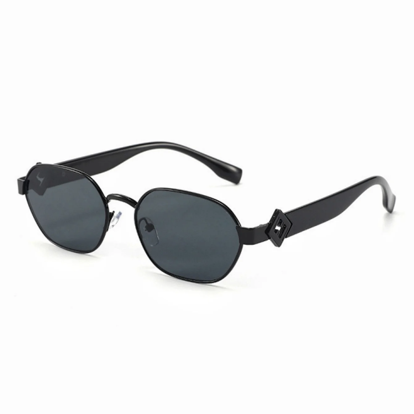 1PC Men’s Sunglasses, New Design, Lightweight Metal, Oval Shape, High-End Feel, Retro Style, Versatile, Trendy, Suitable for Dai