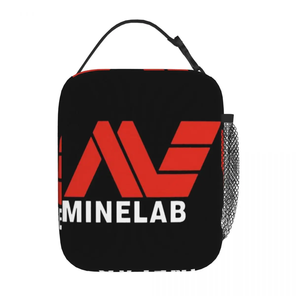 Minelab Logo Metal Detecting Graphic Natural Dj Lunch Tote Lunchbox Child Lunch Bag Insulated Lunch Bag