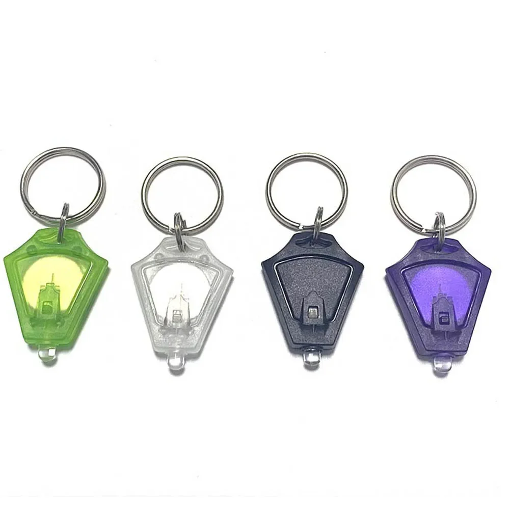 Mini lampe de poche Portable à lumière LED, porte-clés, lanterne d'urgence, torche de poche, batterie 2032, pour Camping et chasse, 10 pièces