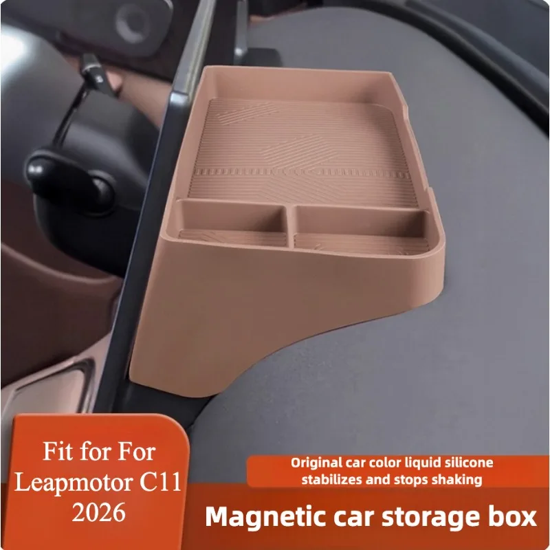 

For Leapmotor C11 2026 Central Control Instrument Screen Rear Silicone Storage Box Stowing Tidying Interior Accessories
