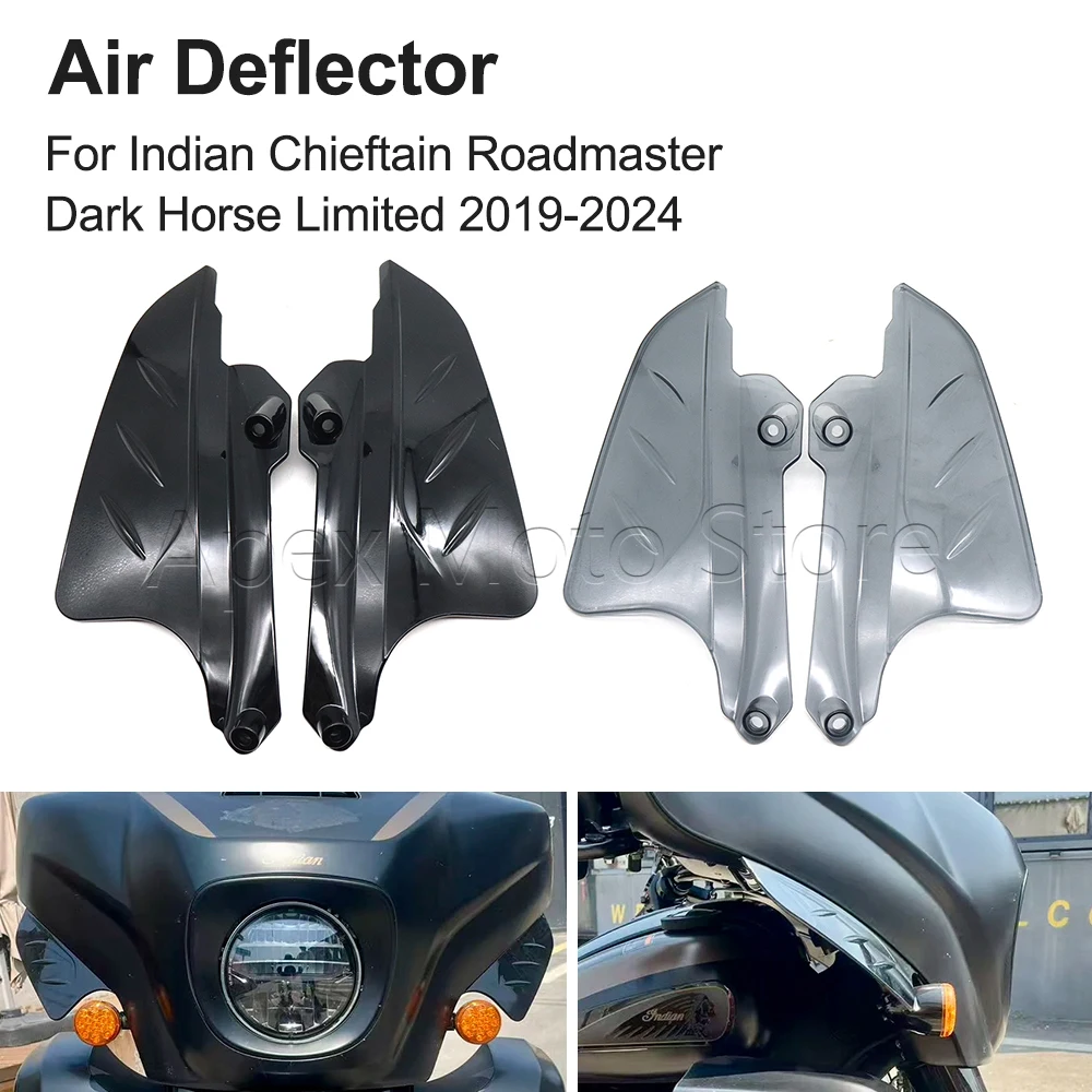 

Motorcycle Front Side Fairings Air Deflector Front Side Fixde Wing For Indian Chieftain Roadmaster Dark Horse Limited 2019-2024