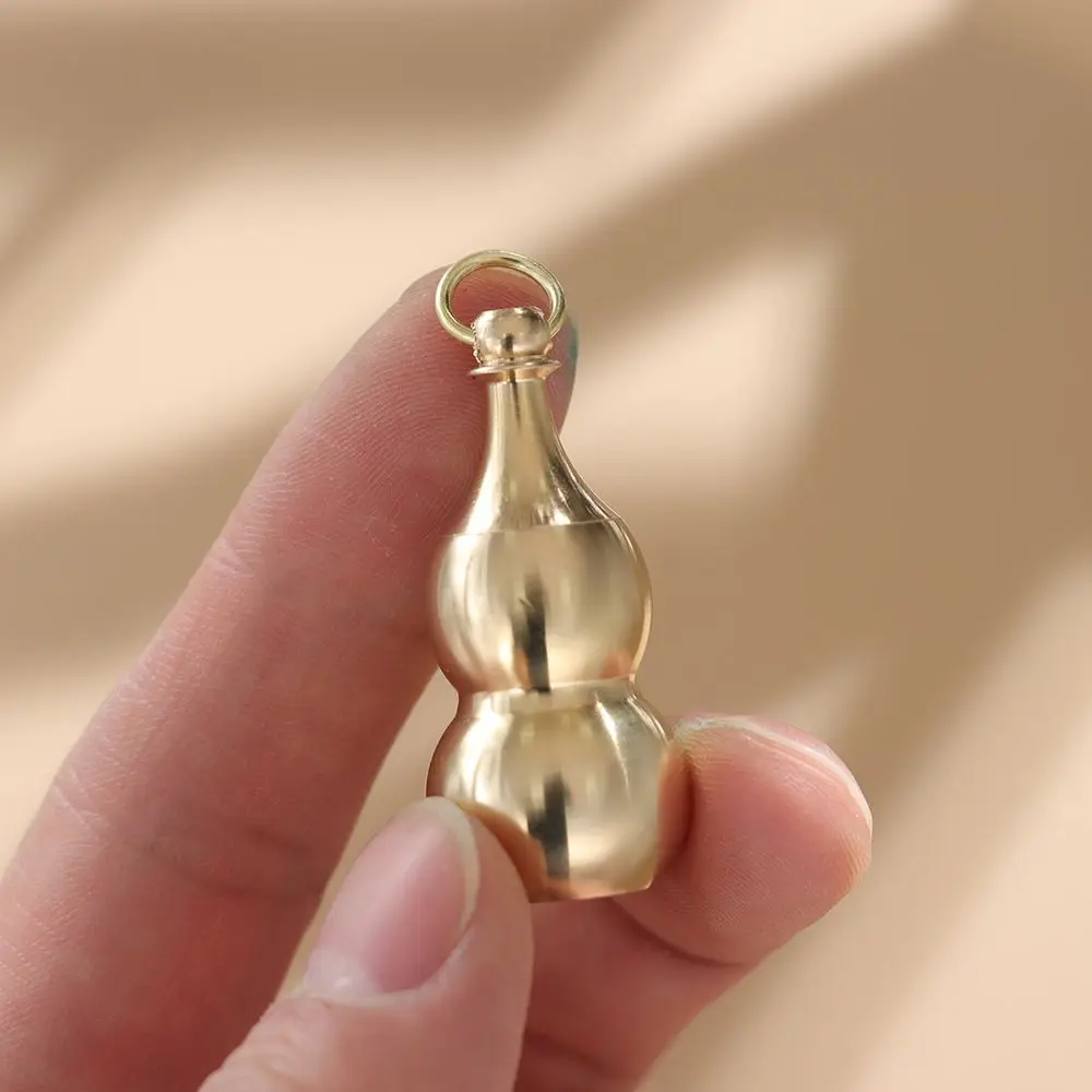 Medicine Case Waterproof Pill Box  Decor Keychain Hanging Pendant Brass Gourd Hollow Gourd view 2