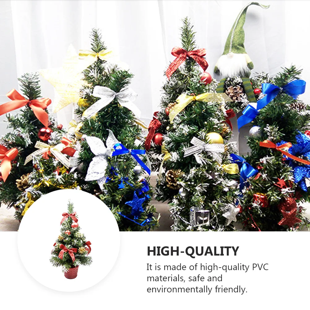 

4Pcs Mini Christmas Tree Artificial Xmas Decoration Exquisite Texture Excellent Holiday Decor Photography Prop