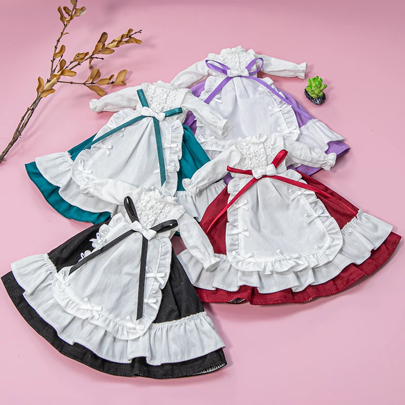 Ob24 22 Doll Girl Princess Dress Doll Maid Clothes Headwear Suit For Ymy22 Ymy24 Blythe Doll 1/6 Bjd Azone Monster High Doll