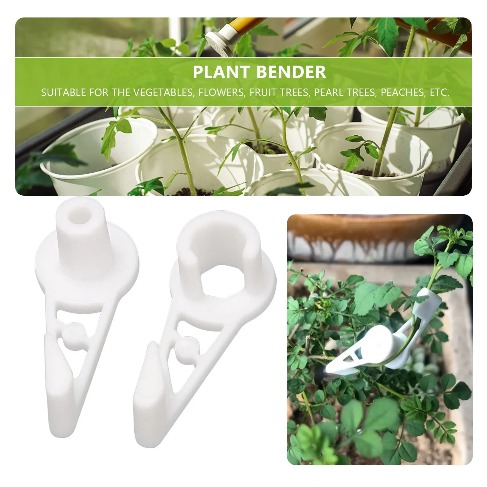 PZHI 60Pcs 360° Adjustable Plant Bender Clip for Low Stress Training, Plant Branches Bender Growth Trainer Fixing Clip
