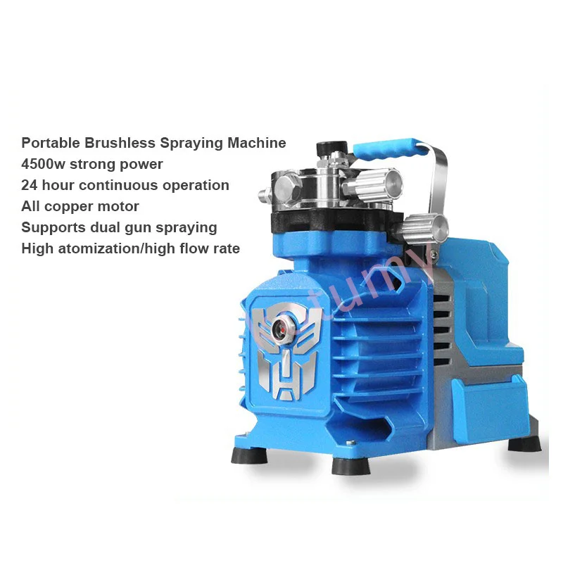 4500W 22L Diaphragm Type Electric High-pressure Airless spraying machine, Dual-gun Mini Paint latex painting machine