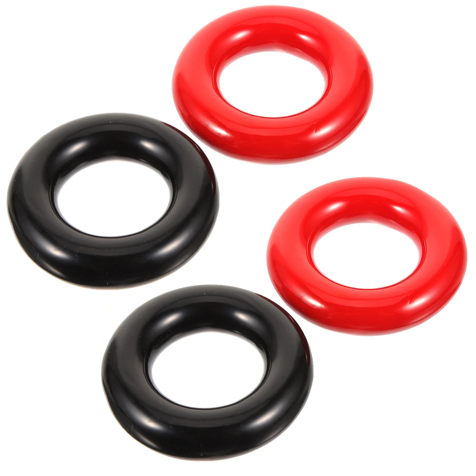 

4 pcs Red 2 Black 2 Golfing Weighted Rings Portable Swing Trainer Clubs Shaft Practice Aid Improve Flexibility Strength Distance
