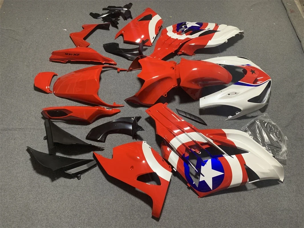 Motorcycle injection mold fairings for KAWASAKI ZX-14R 12 13 14 15 ZX14R ZX 14R 2012 2013 2014 bodywork fairing kit Red, white