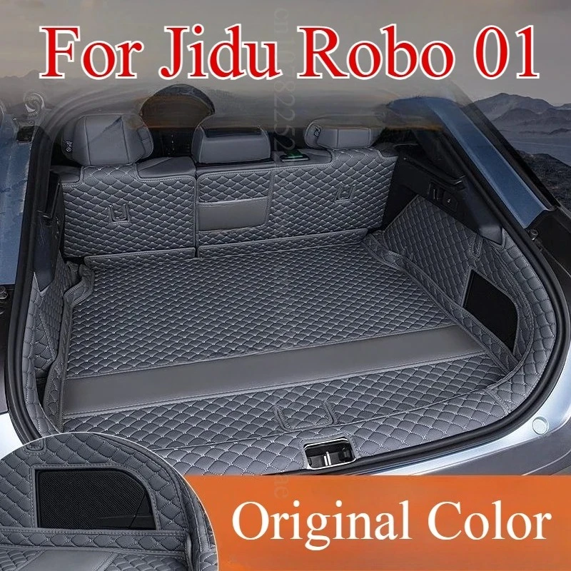 Коврик в багажник автомобиля для Jidu Robo 01 2025, аксессуары, оригинальный цвет, задний багажник, грузовой водонепроницаемый коврик для хранения ковров, 3D материал EVA
