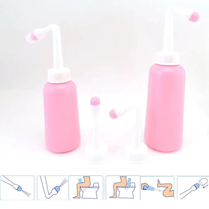 500ml Portable Bottle Bidet Sprayer shower head Nozzle Personal ass Cleaner Hand Held Seat Toilet Hygiene Washing for Travel