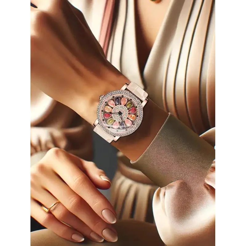 New women quartz watch fashion elegant rotating small dial exquisite casual limited edition ladies quartz wrist watches