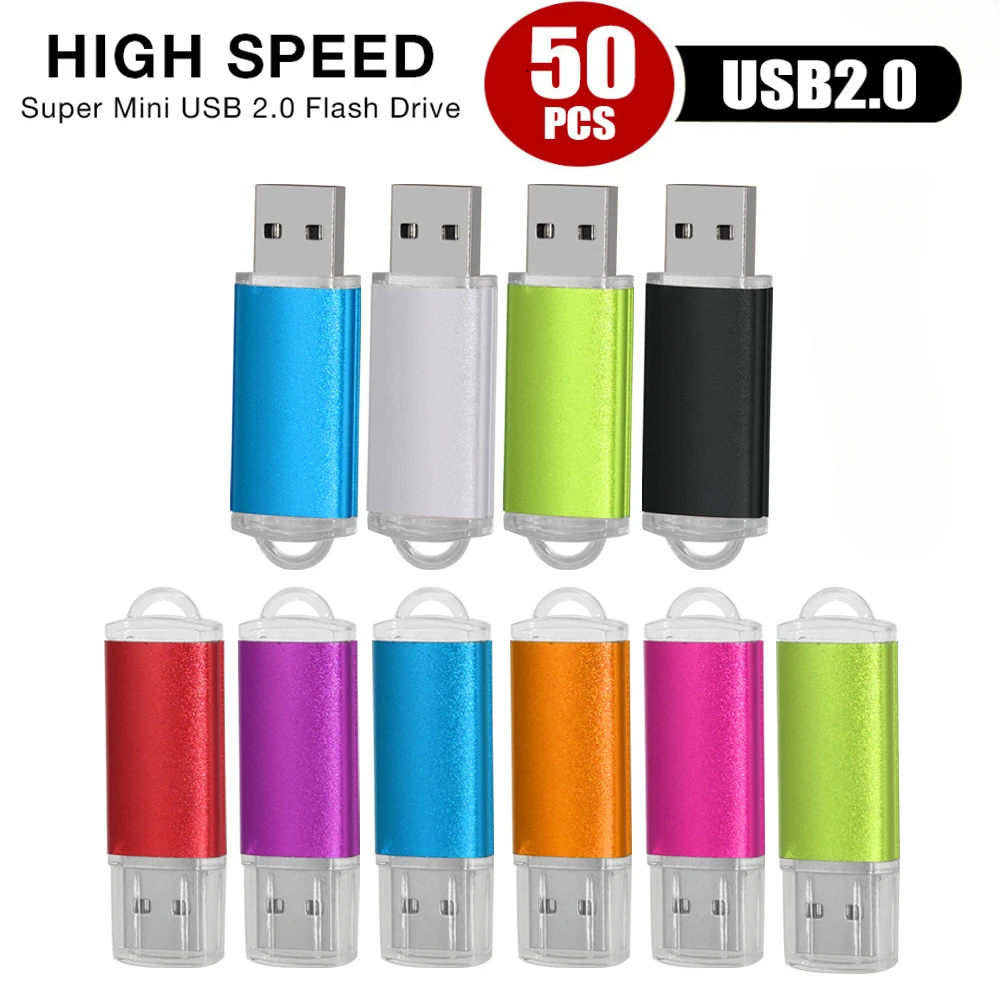 50PCS/lot Free Customized LOGO Metal Usb Flash Pen 4GB 8GB 16G Pendrive 32GB 64G Memory Stick Real Capacity U Disk Cle Usb 2GB