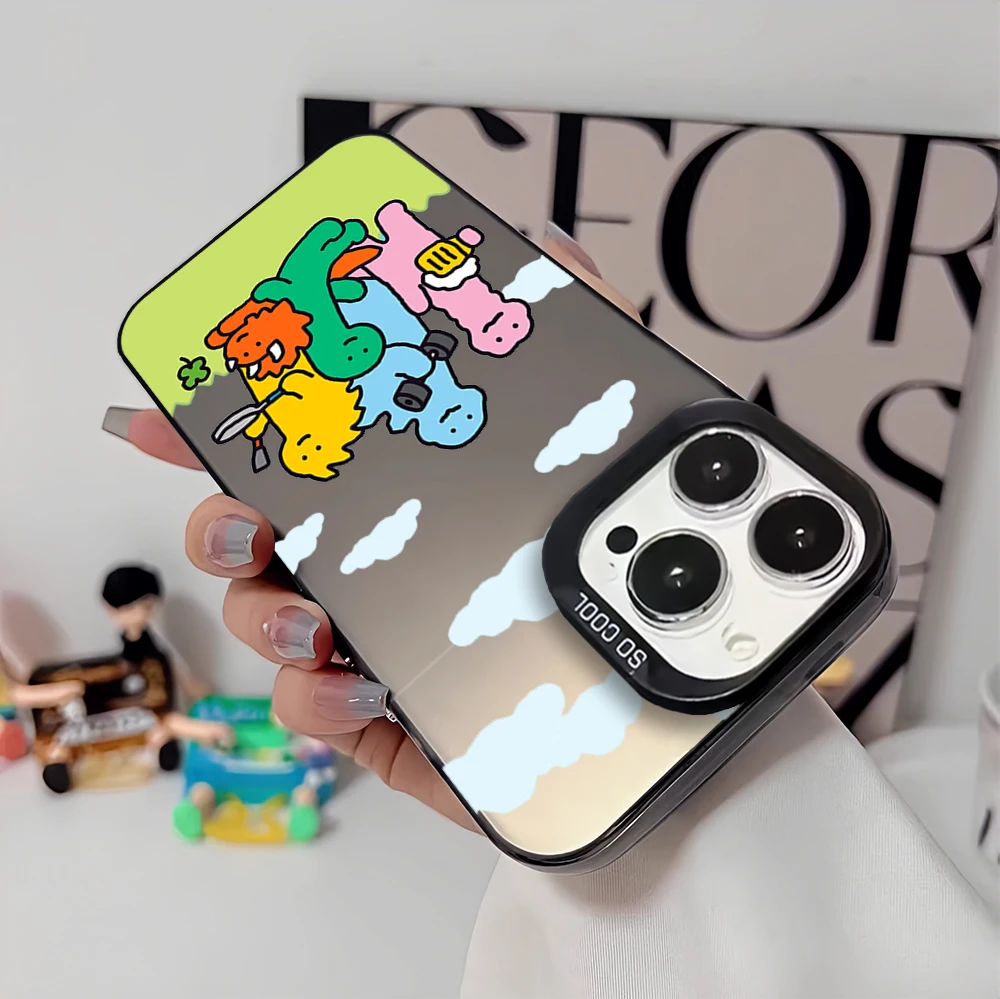 For Samsung Cartoon J-JOGUMAN S-Studio Cute Galaxy A 15 54 55 S23 S24 S25 4G 5G Ultra Plus Fe Laser Cover IMD Phone Case