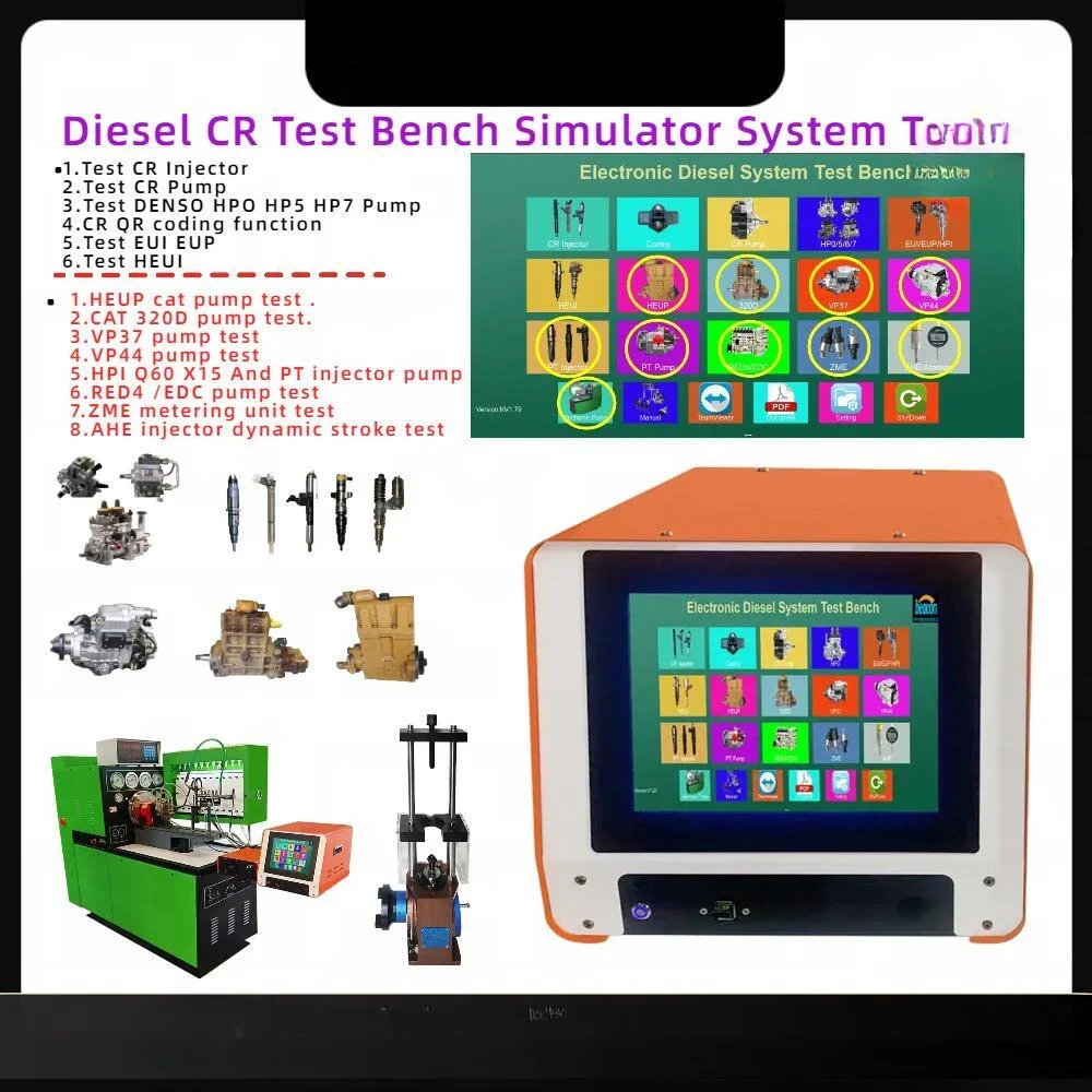 CRS960 Common Rail Injector Tester Cr System Diesel Pump Test Bench Simulator CRS390