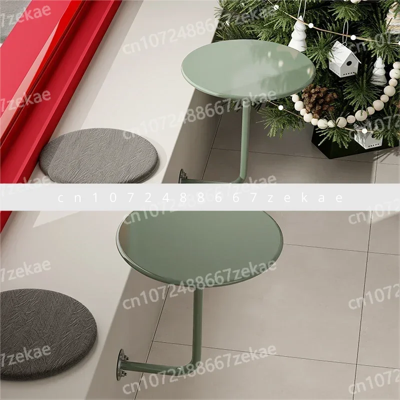 Metal Table Space Saving Dessert Desk Red Breakfast TableIndustrial Style Against Wall Coffee Table Milk Tea Shop Wall Hanging