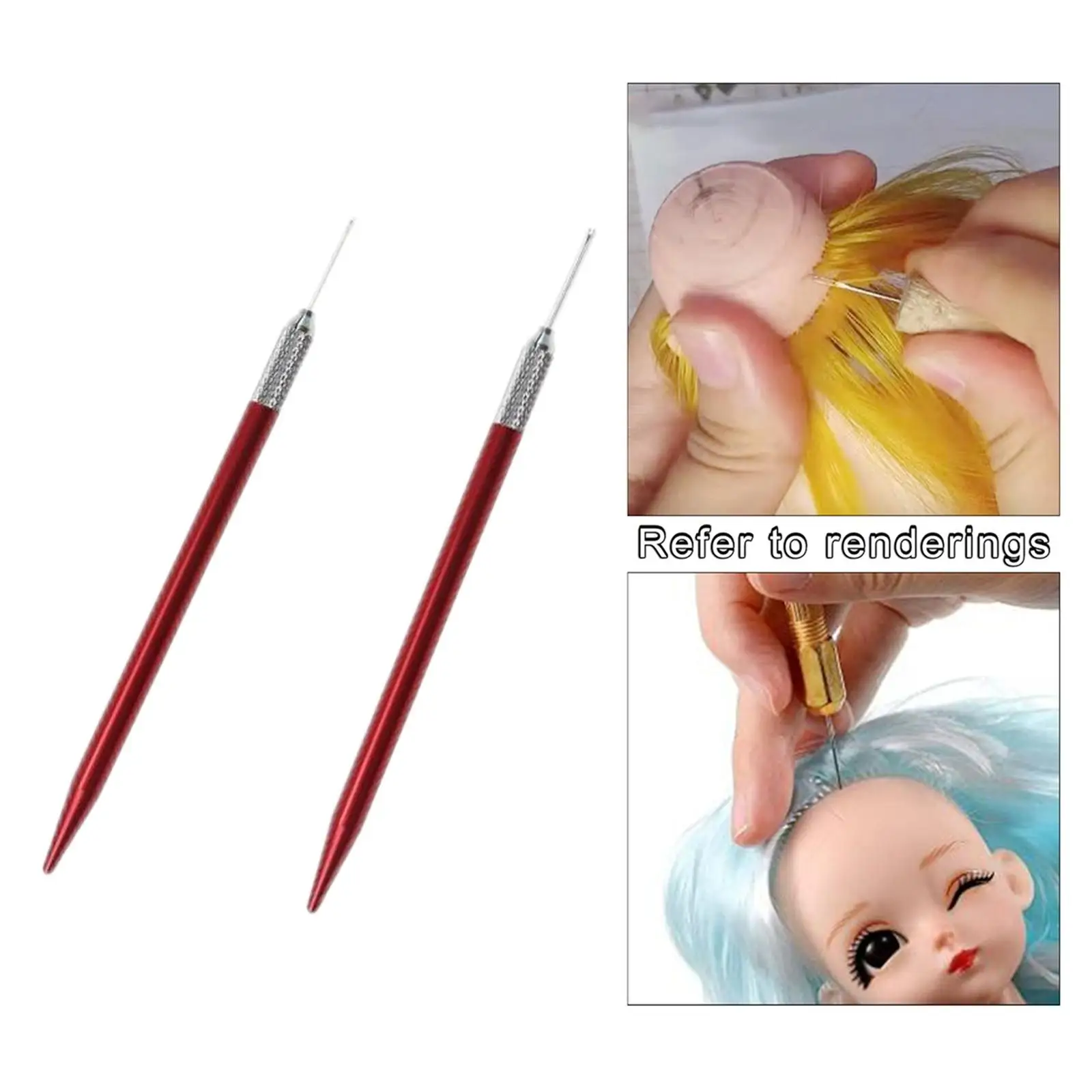 Doll Hairpin Rooting Holder Felting Needle Curler Tool Kit for DIY Wig Making Accessories Girls