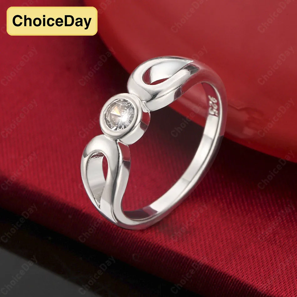 

ChoiceDay 925 Sterling Silver 7-10 Inch Delicate Zircon Ring Women's Jewelry Engagement Accessories Wedding