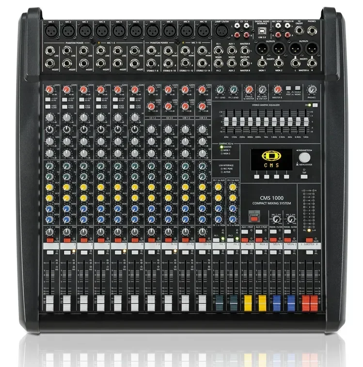 CMS1000-3 CMS1000 Sound Audio Mixer with DSP effectors 10 channel compact mixing