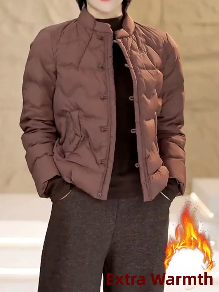 เสื้อแจ็คเก็ตผ้าฝ้ายผู้หญิงสไตล์เกาหลี แบรนด์ Thiened Fce รุ่นใหม่ล่าสุดสำหรับฤดูใบไม้ร่วง ดีไซน์ทันสมัย ปิดด้วยซิป แขนยาว ทรงกลม