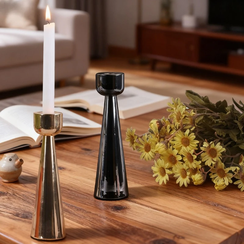 Iron Spin Candle Holderelectroplating Process Not Easily Damaged for Home Bedroom Living Room Desktop Decoration Christmas Gift