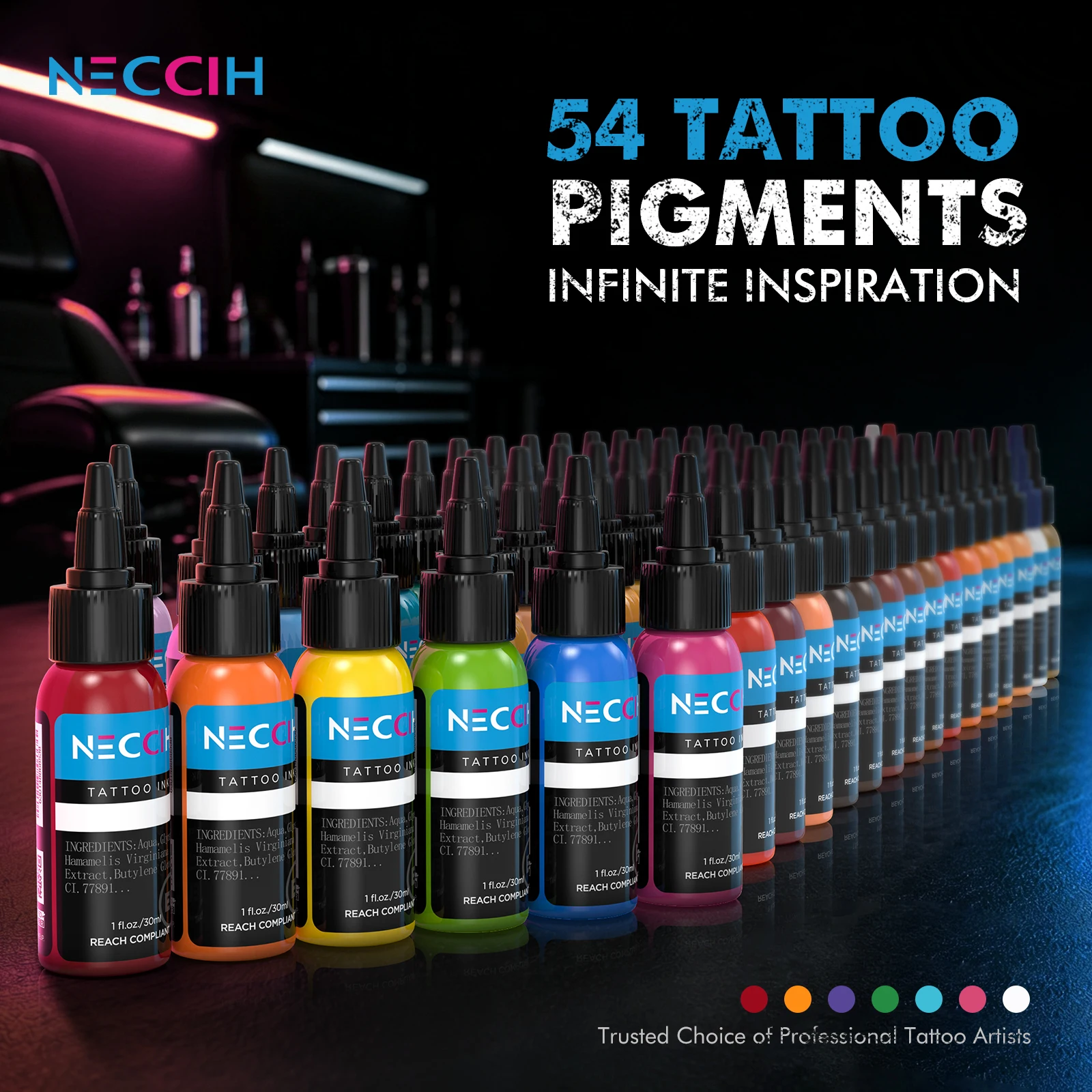 31 Color 30ML Original Tattoo Ink Pigment Black Tattoo Ink Professional Tattoo Pigment Permanent Tattoo Ink Body Art Pigment