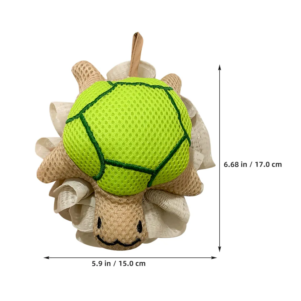 Turtle Bathing Ball Soft Baby Bath Accessory Foaming Shower Scrubber Baby Body Bathing Supply Convenient Turtle Shape Shower