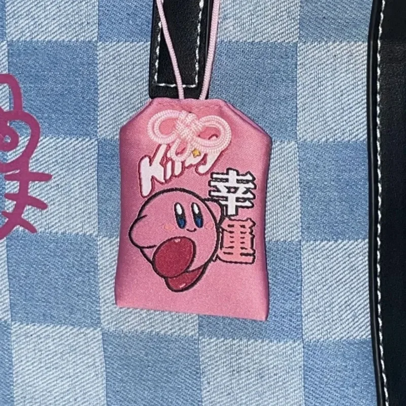 Kirby Keychain Pendant Simple Kawaii Backpack Charm Hang Key Pendant Keyring Cartoon Anime Jewelry Decor Keyring Girlfriend Gift