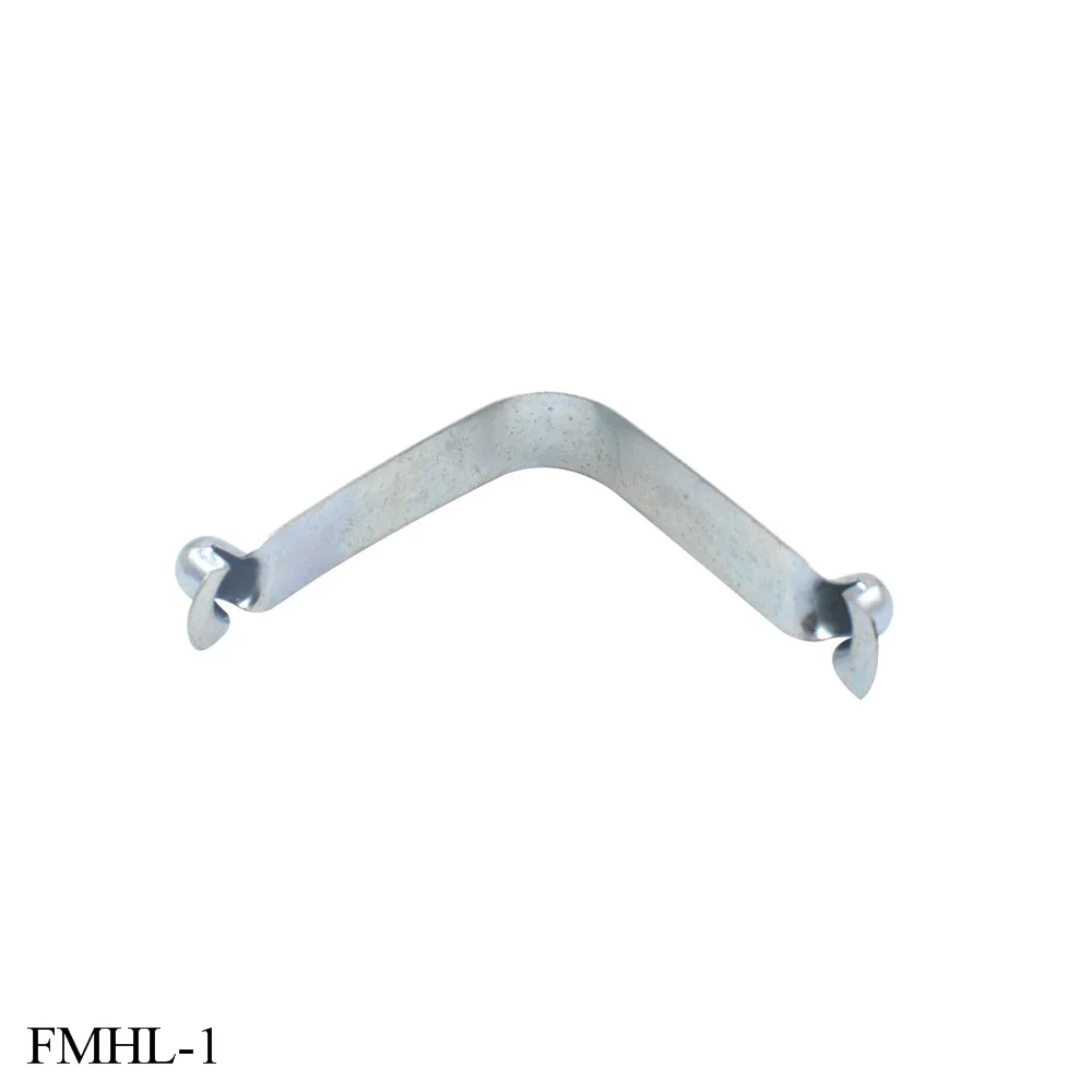 10pcs/lot Manufacture Double Buttons V Shape Flat Metal Locking Spring Clips for Tent