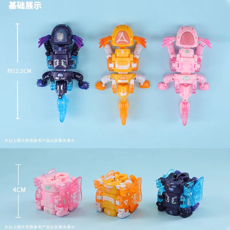 52TOYS Beastbox BB-63 HEATMISER&BLOWBACK&WANDERING STAR, Conversione in Mecha e Cube, Action Figure, con scatola portaoggetti da 4 cm