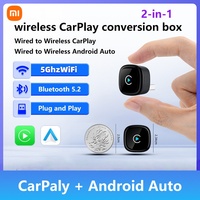 Xiaomi 2 in 1 Wireless CarPlay Adapter Android Auto for Car 5G WiFi Plug Play Fast Connection Universal Fit for iPhone Samsung