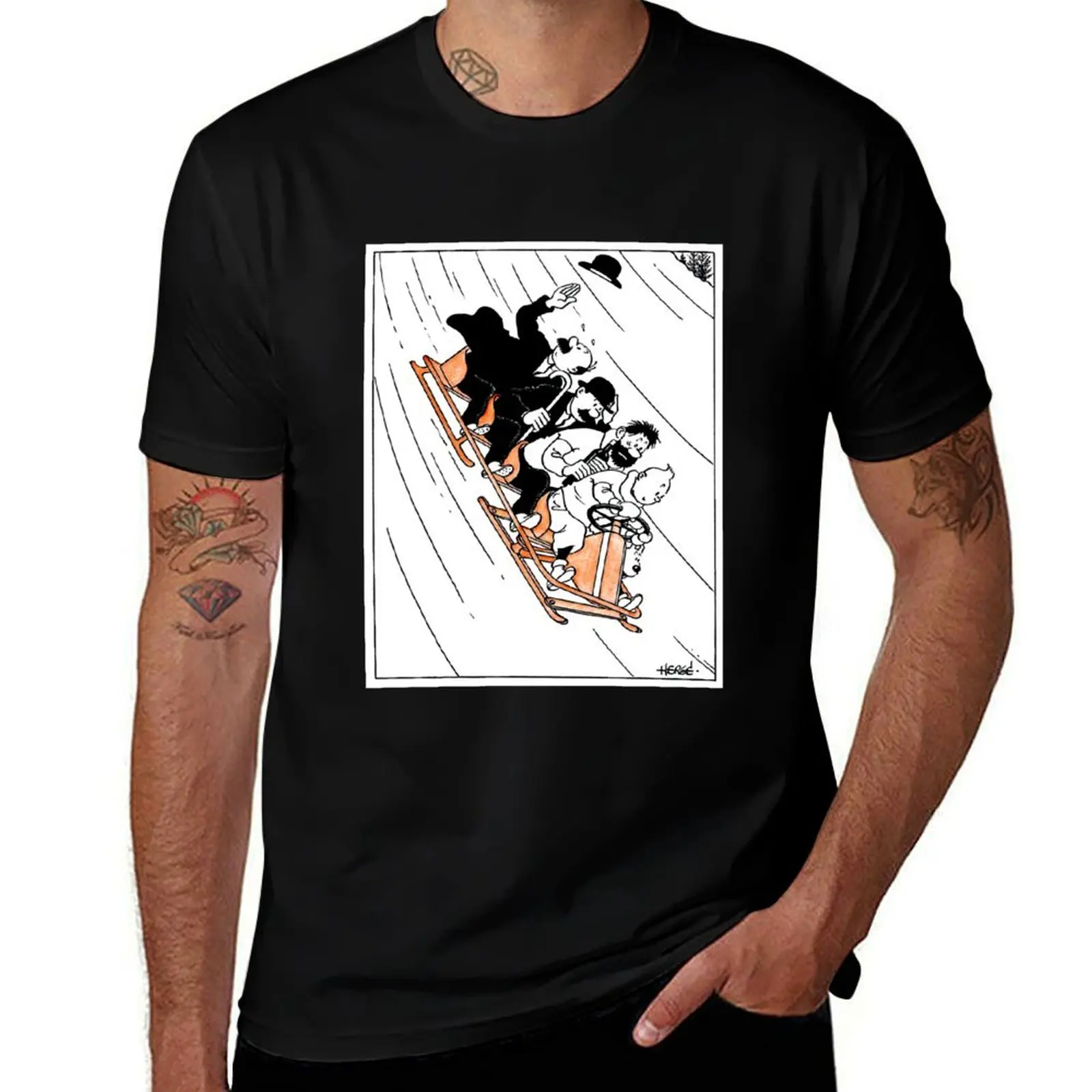 Bobsled T-Shirt Basic Breathable Solid Color T-Shirt