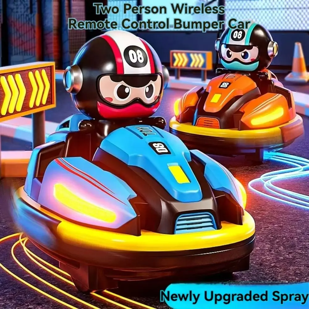 Gesimuleerde stikstof RC Battle Bumper Car Elektrische afstandsbediening voor kinderen Speelgoedauto's Licht Interactieve RC Bumper Karting