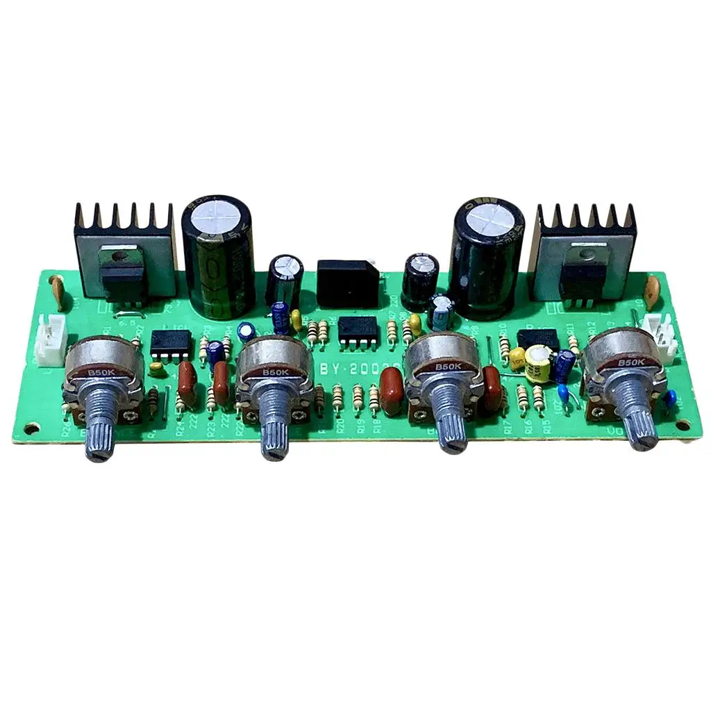 Audio Preamplifier Board NE4558 Pre Volume Control HIFI Tone Circuit Low Noise Wiring 152x70x27mm for Amplifier Setup