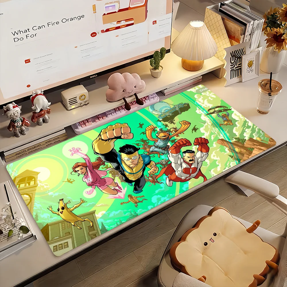 Cartoon I-InvincibleS Mouse Pad Non-slip Desk Mat PC Laptop Accessories Rubber Office Keyboard Large Gamers Decoracion
