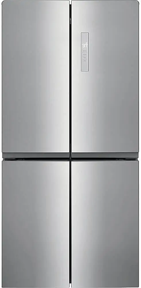 Frigidaire FRQG1721AV 17.4 Cubic Foot Silver Double-Door Refrigerator, Modern Design with Efficient Cooling System