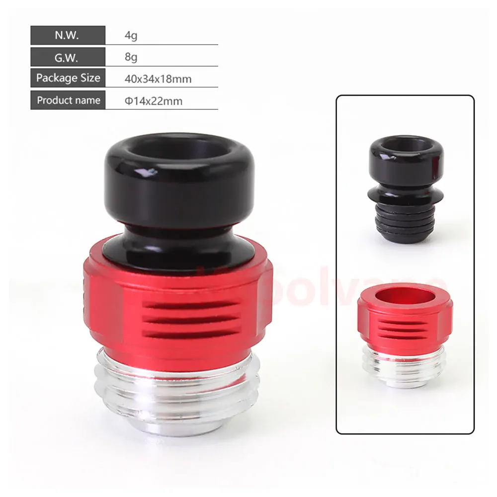 HOT Authentic ETU Flash Nut Drip Tip for sxk BB / Billet / Boro AIO Box Mod 316 Stainless Steel + POM