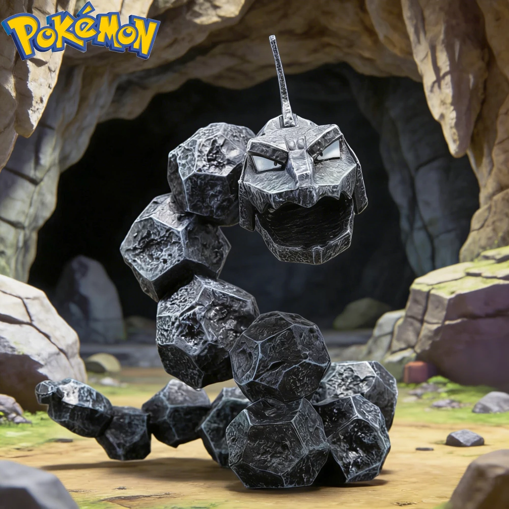 Figura de Anime Pokemen Onix de 14-15cm, Estátua de PVC, Ornamentação de Mesa, Modelo de Coleção, Brinquedos e Presentes