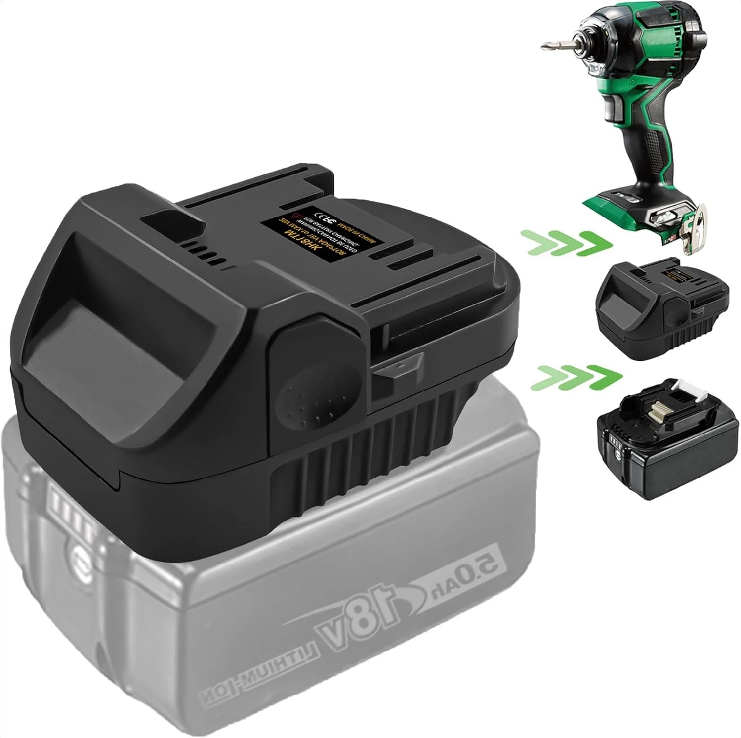Adaptador de Bateria Hitachi Drill Conversor de Bateria de Lítio Makita 18v Ferramentas Elétricas Hikoki Li-ion Batttery